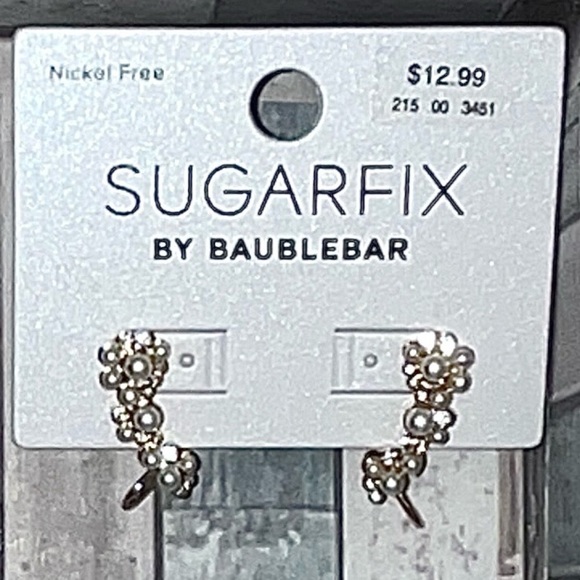 Sugarfix BaubleBar Gold Pearl Gem Earring - Picture 3 of 4